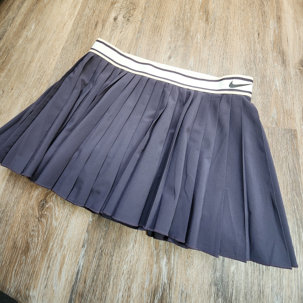 Nike Court Victory Pleated Tennis Skort Dark Plum Purple Size Large